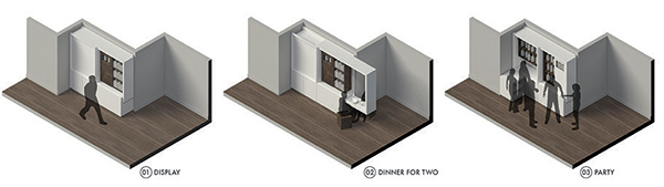 small space dining solutions pull out